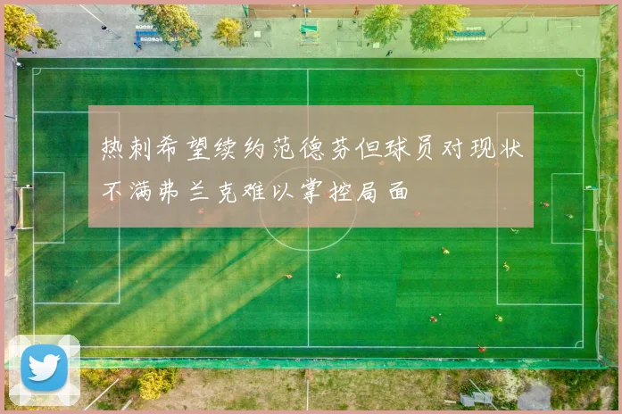 热刺希望续约范德芬但球员对现状不满弗兰克难以掌控局面